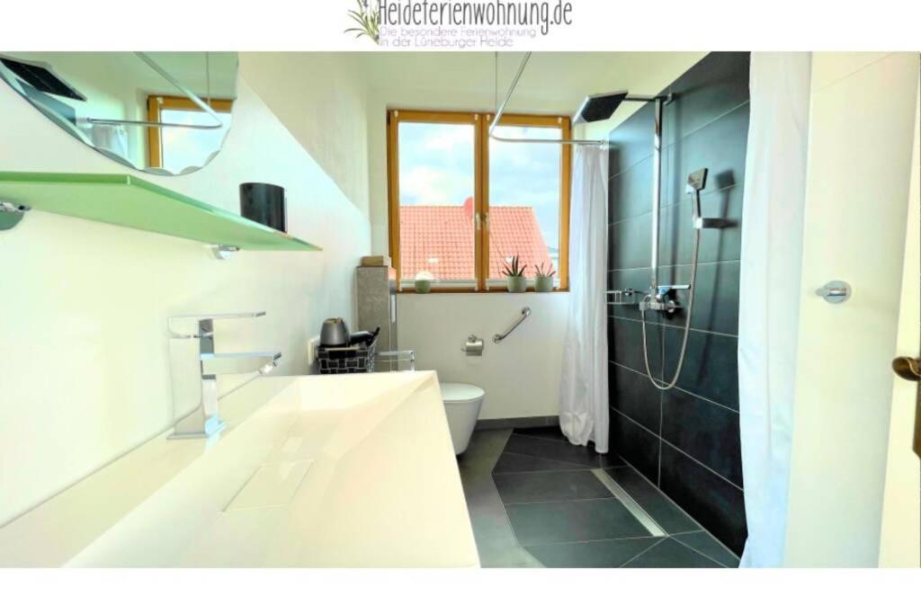 Heideferienwohnung - Die Neue Ferienwohnung Kalyves Extérieur photo